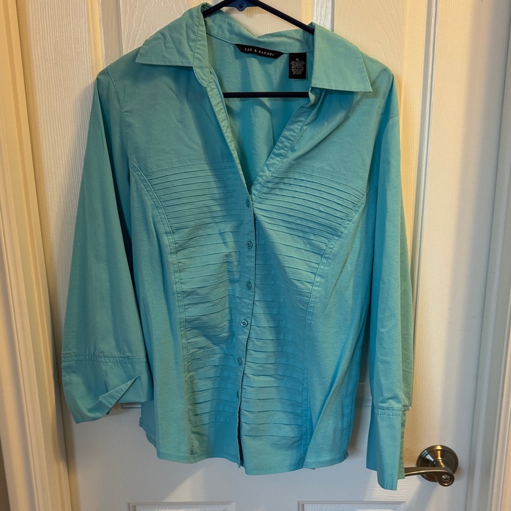 Zac & Rachel Aqua Blouse